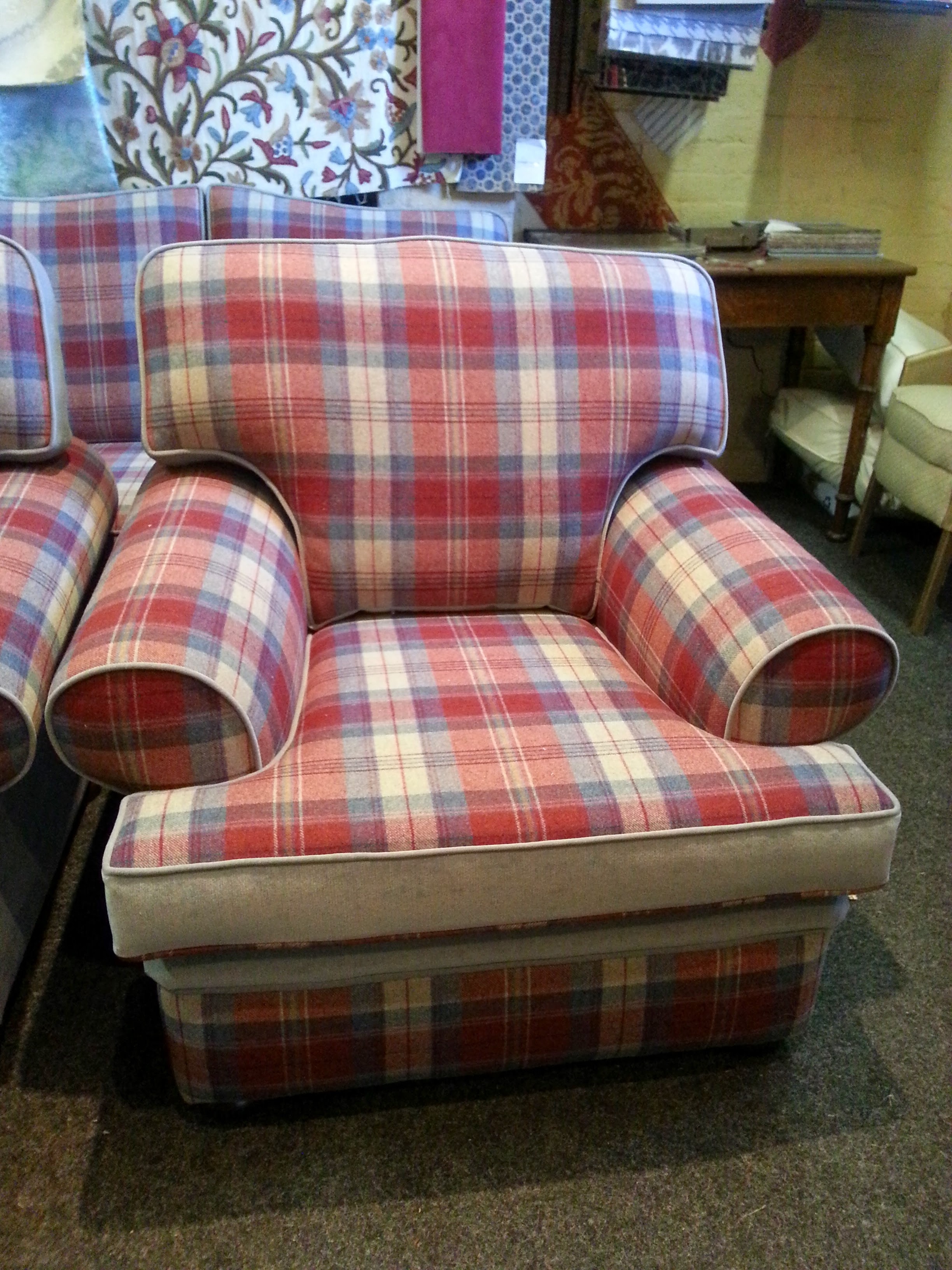 Tartan armchair