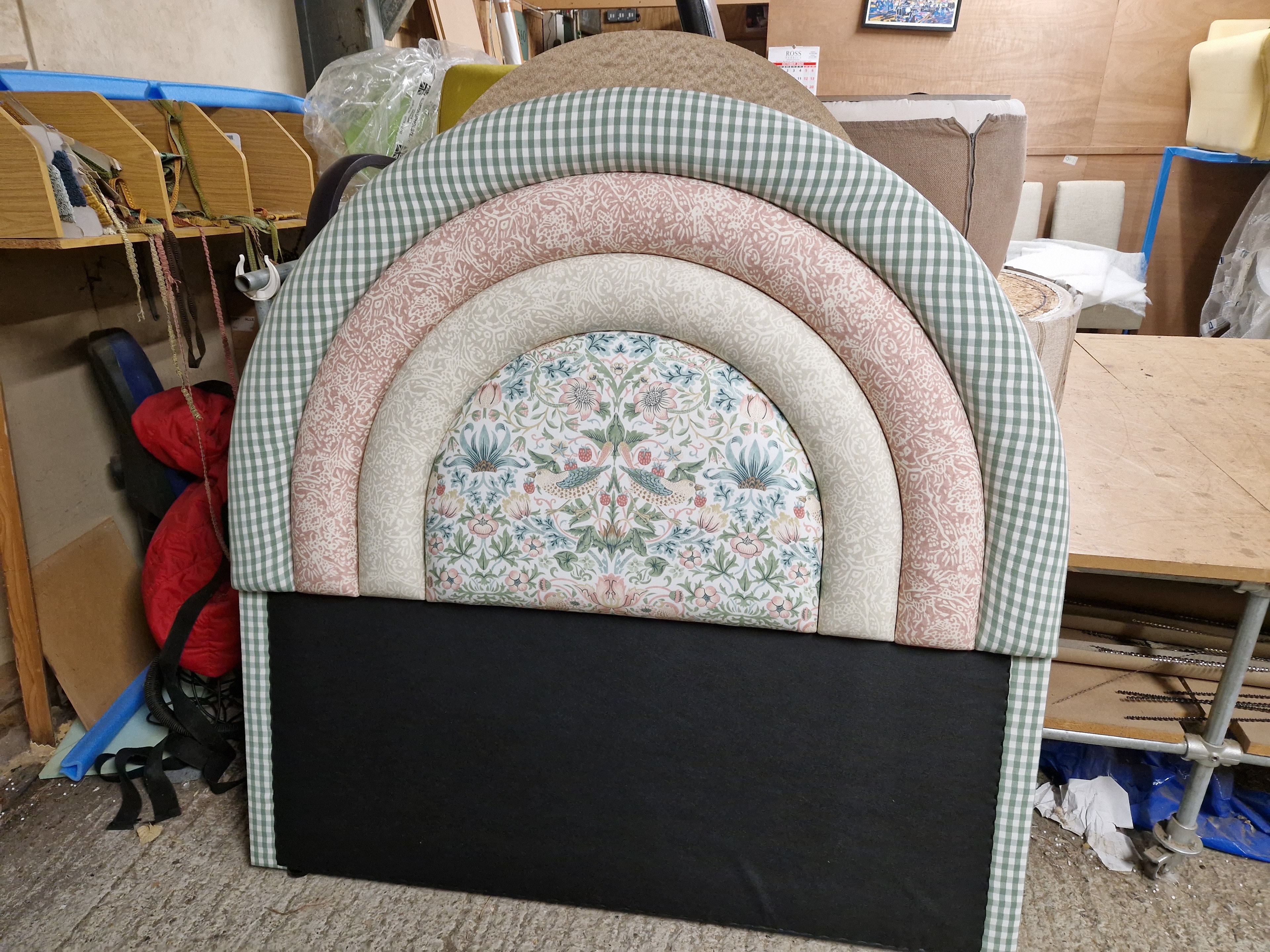 Arched headboard — floral